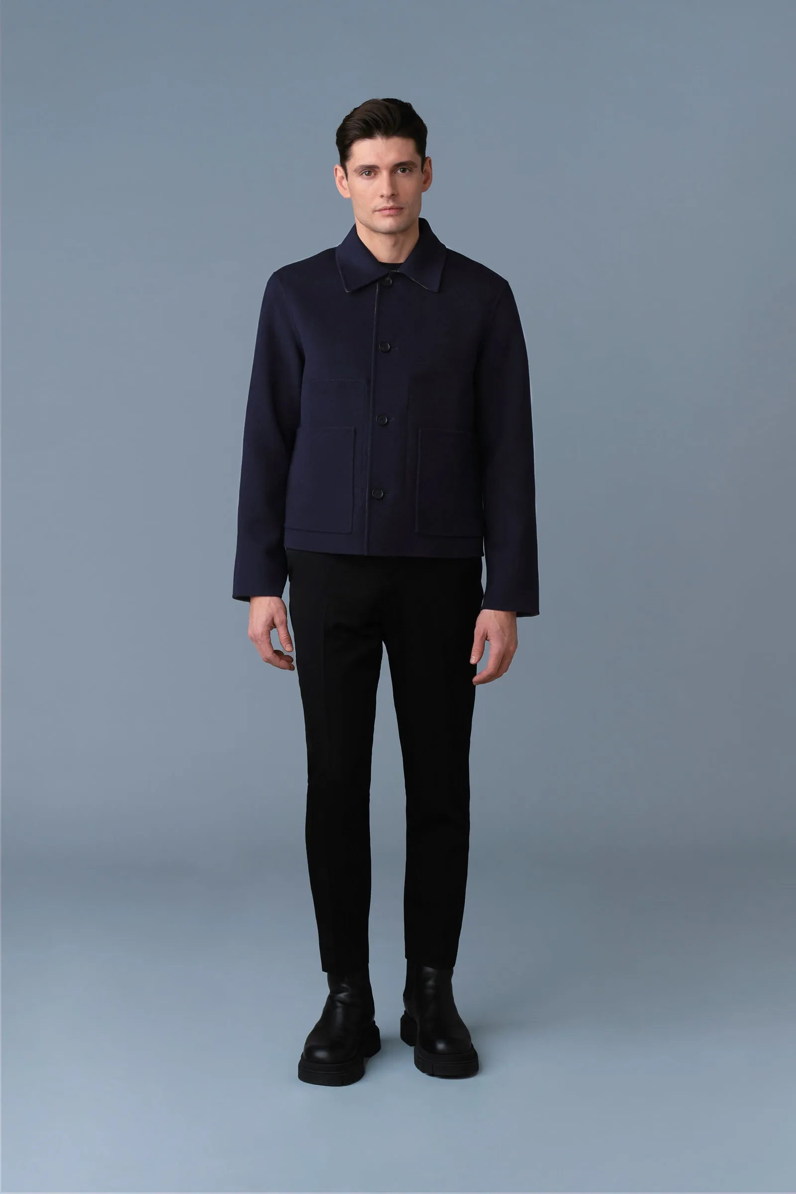 ANDERS Manteau réversible en laine double face