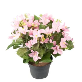 Campanules artificielles en pot h25cm rose pâle rose pâle
