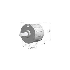 Embout de tube 78mm à gorge - rond de 12mm Mâle