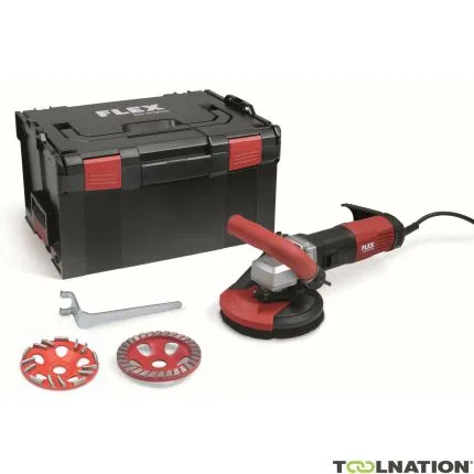 Flex-tools 513474 LDE 16-8 125 R, Kit Turbo-Jet II Ponceuse à béton pour un ponçage sans poussière 125 mm + E-Jet et Turbo-Jet I