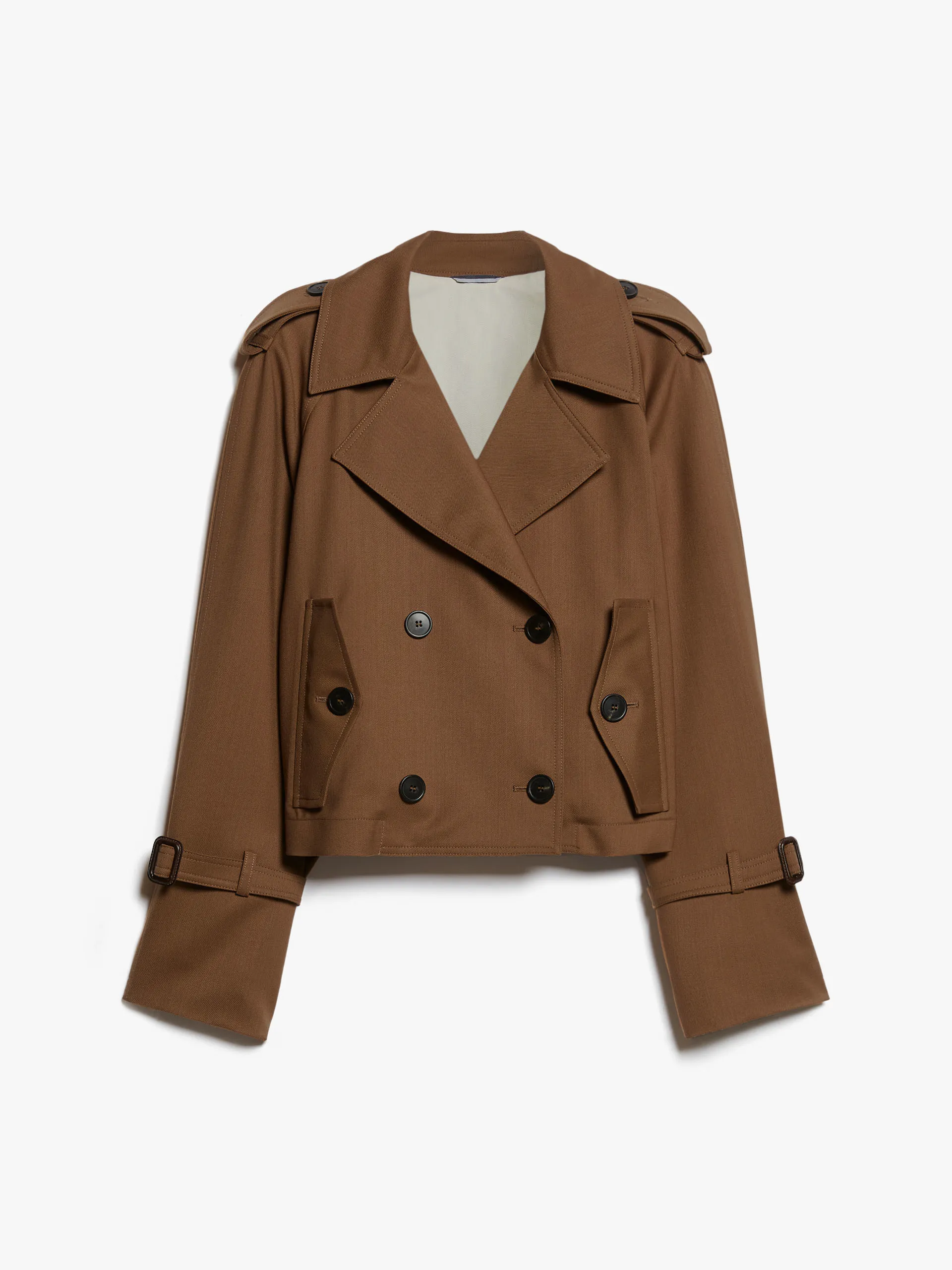 Trench court en gabardine déperlante